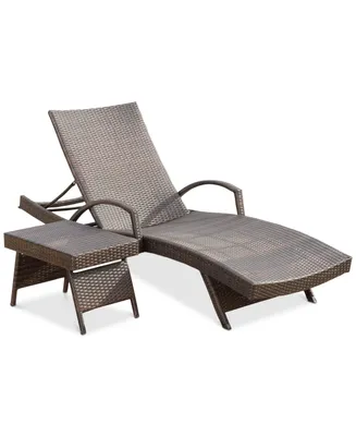 Hayden Outdoor Chaise Lounge and Table Set