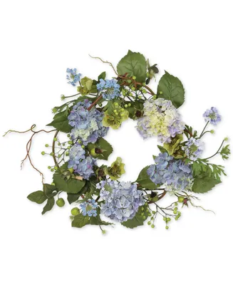 Nearly Natural 20" Hydrangea Wreath