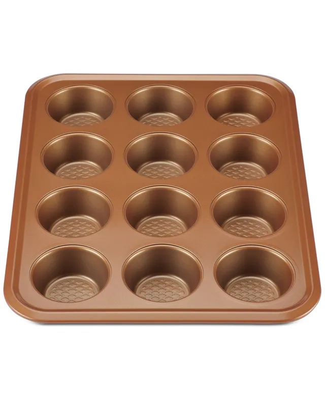 Circulon Bakeware Nonstick Muffin Pan, 12-Cup, Chocolate Brown