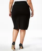 Calvin Klein Plus Pull-On Tummy-Control Pencil Skirt