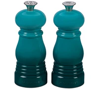 Le Creuset Caribbean Petite Salt and Pepper Mill Set with Adjustable Grind