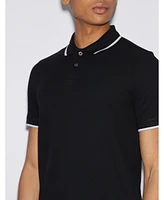 A|X Armani Exchange Men's Contrast Tipped Polo Shirt