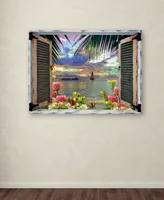 Leo Kelly 'Tropical Window to Paradise Iii' Canvas Art