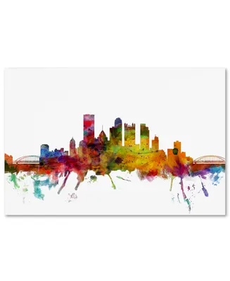 Michael Tompsett 'Pittsburgh Pennsylvania Skyline' Canvas Art