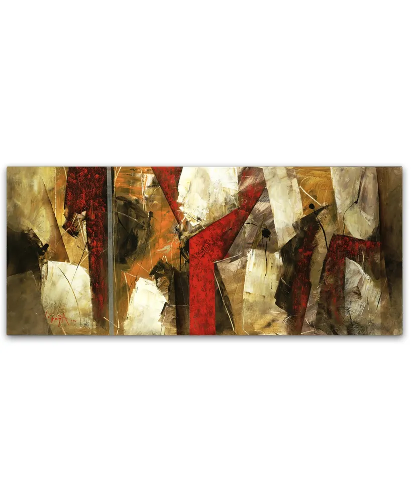 'Abstract Ix' 14" x 32" Canvas Wall Art