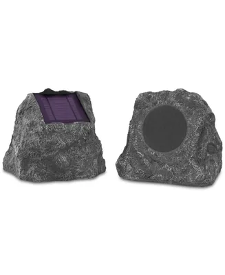 Innovative Technology 2-Pk. Solar Bluetooth Outdoor Rock Speakers