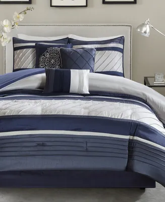 Madison Park Blaire Faux-Silk 7-Pc. Comforter Set, California King