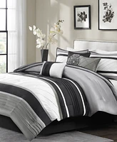 Madison Park Blaire Faux-Silk 7-Pc. Comforter Set