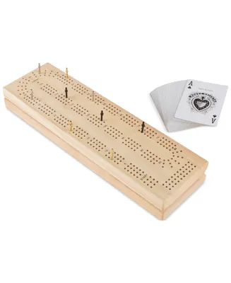 62-Pc. Wood Cribbage Board Game Set