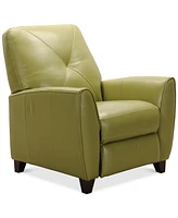 Myia Tufted Back Leather Pushback Recliner, Created for Macy's