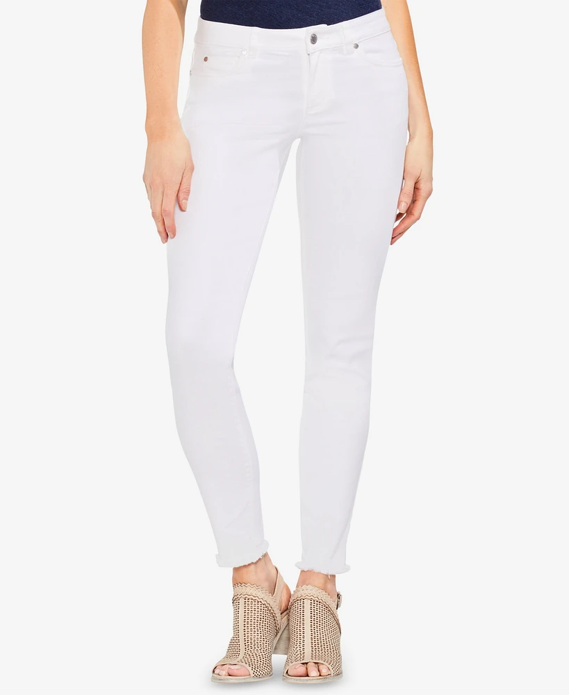 Vince Camuto Frayed-Hem Skinny Jeans