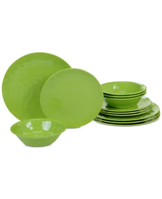 Certified International Green Melamine Dinnerware, 12-Pc. Set