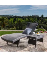 Monterey Outdoor Chaise Lounge and Table Set