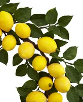 Nearly Natural 24" Artificial Lemon Wreath