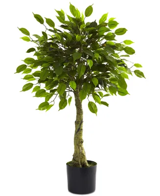 Nearly Natural 3' Artificial Ficus Uv-Resistant Indoor/Outdoor Tree