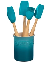 Le Creuset 5 Piece Utensil Set with Stoneware Crock