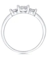 Diamond 3-Stone Promise Ring in 10k White Gold (1/4 ct. t.w.)