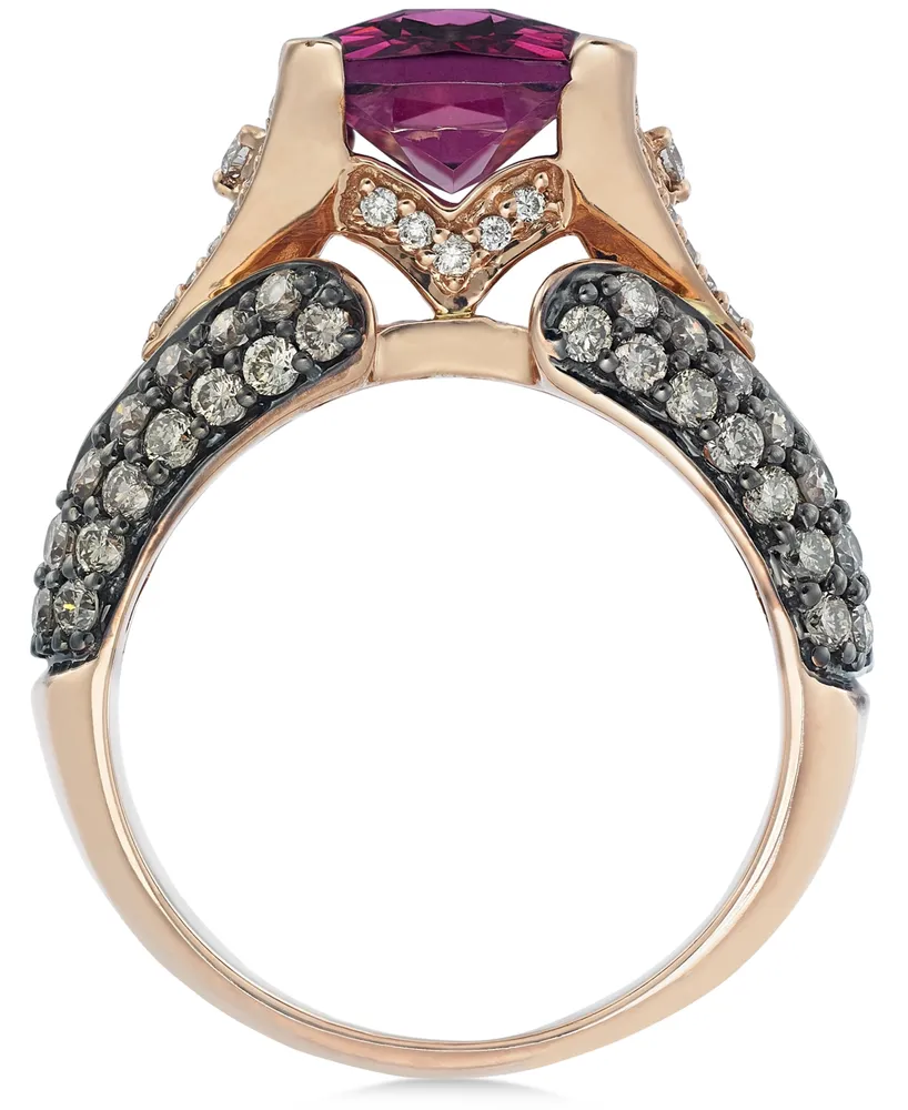 Le Vian Raspberry Rhodolite Garnet (3 ct. t.w.), Chocolate Diamonds (1