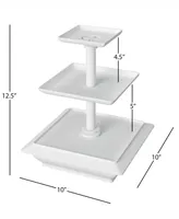 Three Tier Cupcake Dessert Stand Tray by Chef Buddy, 12.5" x 10" x 10"