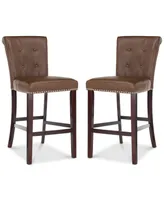 Oston Faux Leather Bar Stool (Set Of 2)