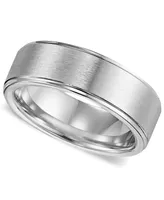 Triton Men's Cobalt Ring, Comfort Fit Wedding Band