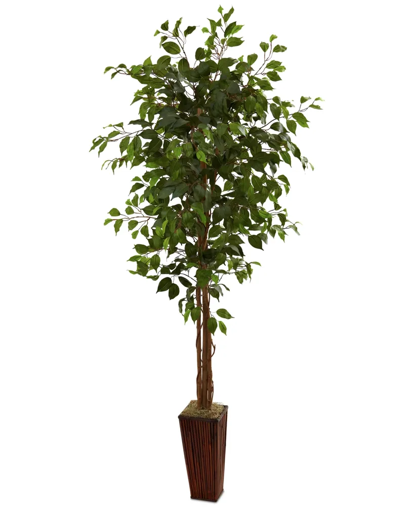 Nearly Natural 67 inch Bamboo Artificial Tree in Decorative Planter 