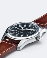Hamilton Men's Swiss Automatic Khaki Field Brown Leather Strap Watch 42mm H70555533