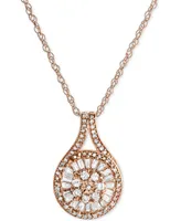 Diamond Baguette Cluster Pendant Necklace (1/2 ct. t.w.)