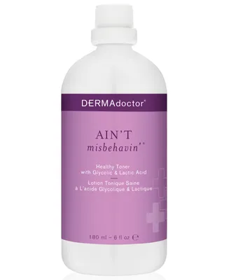 DERMAdoctor Ain't Misbehavin' Healthy Toner With Glycolic & Lactic Acid, 6