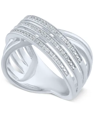 Diamond Crisscross Statement Ring (1/4 ct. t.w.)