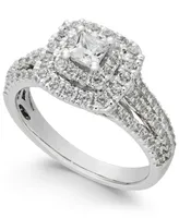 Diamond Princess Cut Engagement Ring (1 ct. t.w.) in 14k White Gold