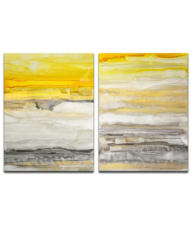 Ready2HangArt, 'Latest Sunset I/Ii' 2 Piece Abstract Canvas Wall Art Set,30x20"