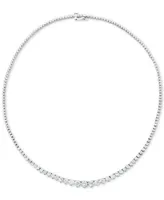 Diamond Fancy 17" Collar Tennis Necklace (15 ct. t.w.) in 14k White Gold