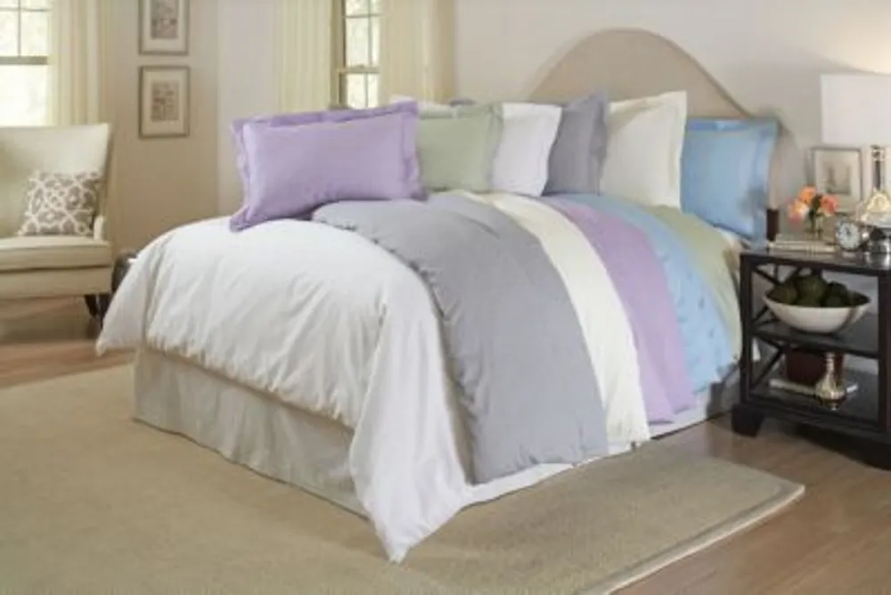 Pointehaven Printed 300 Thread Count Cotton Sateen Duvet Cover Sets