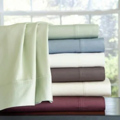 Pointehaven Solid 400 Thread Count Cotton Sateen Sheet Sets