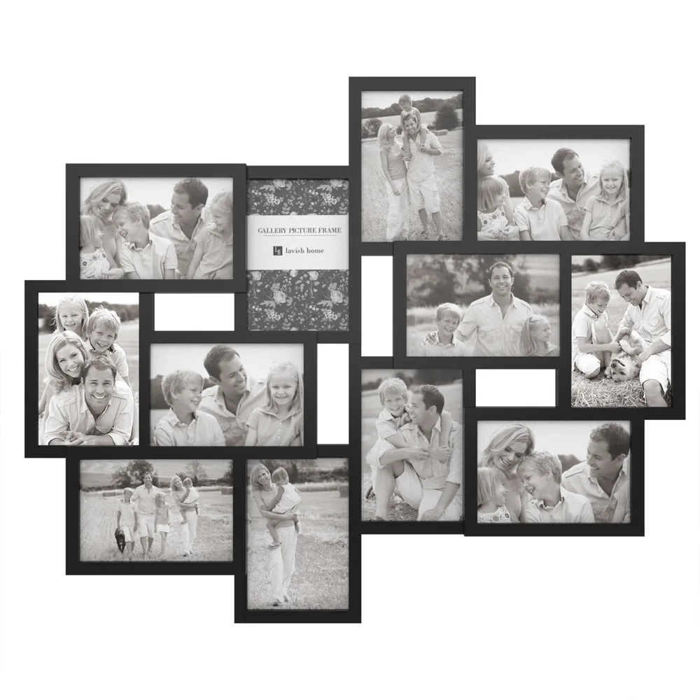 Elegant Designs 3 Photo Collage Frame 4x6 Picture Frame, White