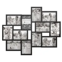 Collage Picture Frame with 12 Openings for 4x6 Photos by Lavish Home, Black