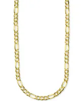 Italian Gold Figaro Link 30" Chain Necklace in 14k Gold