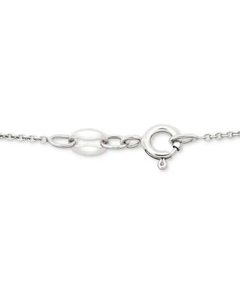 Cultured Freshwater Pearl (6, 7 & 8mm) & Diamond Accent 17" Lariat Necklace in Sterling Silver