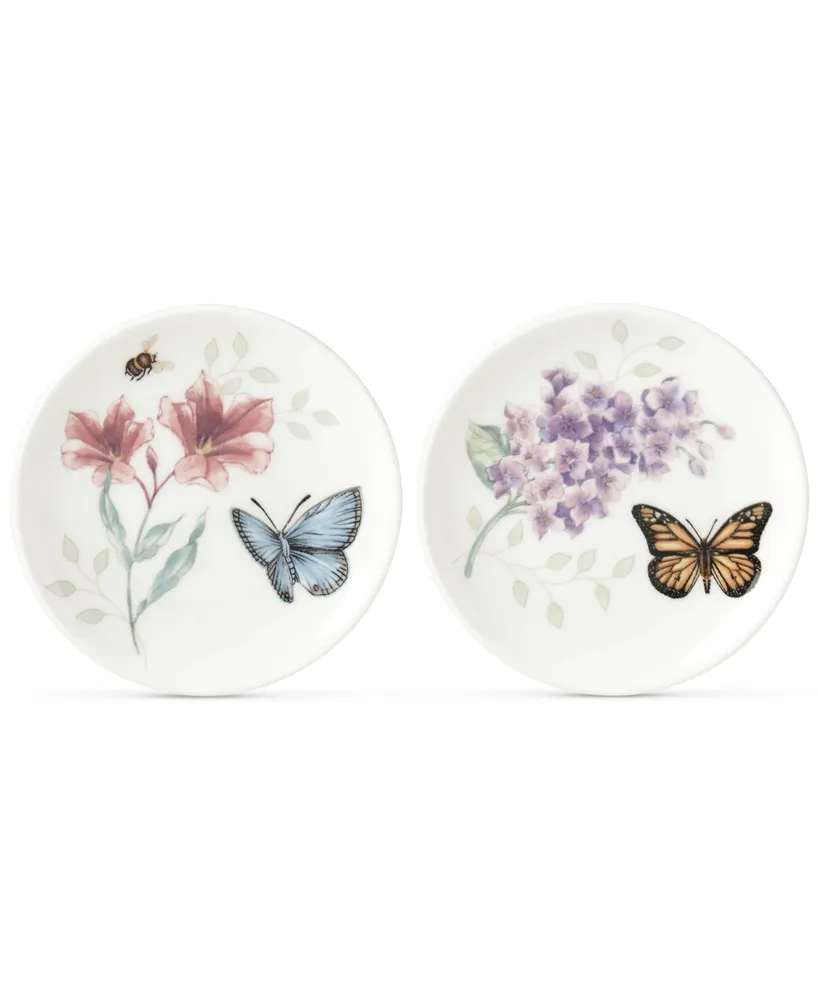 Lenox Butterfly Meadow Porcelain 2-Pc. Coaster Set