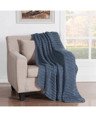 Oscar Oliver Luca Chunky Knit Throw, 50" x 60"