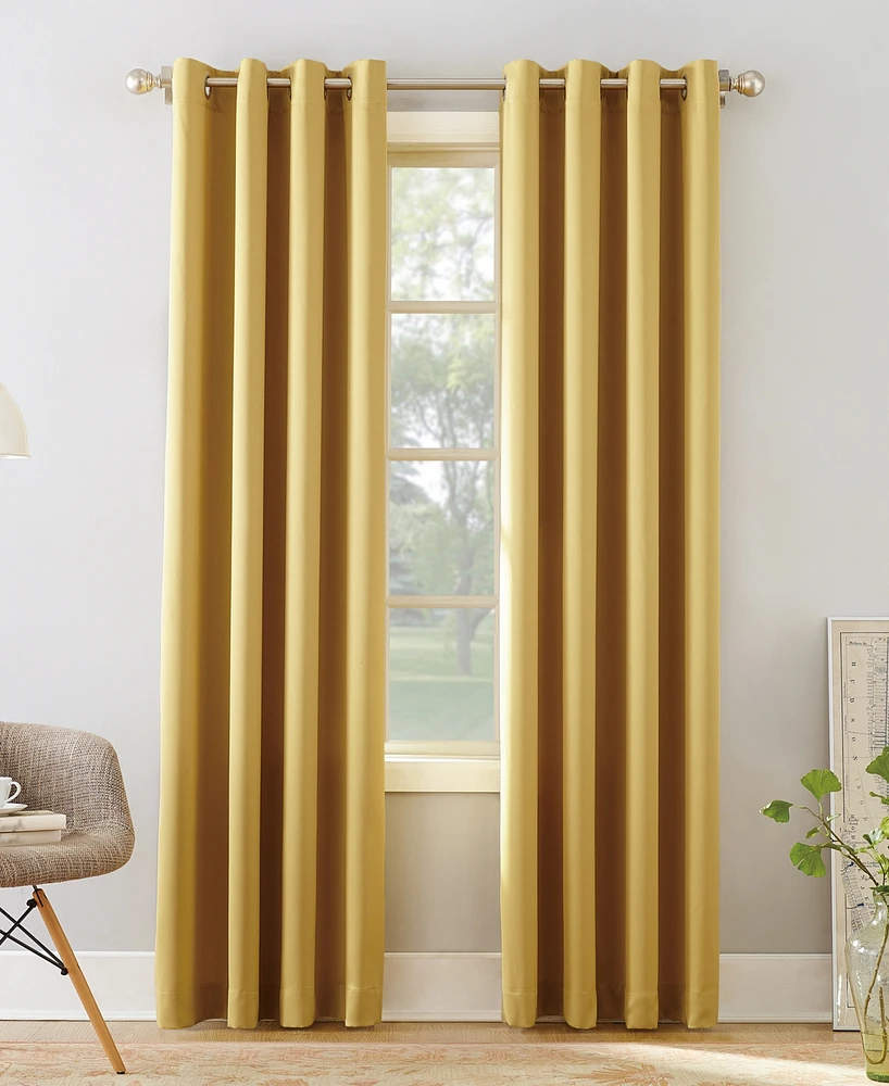 Sun Zero Grant Solid Grommet Curtain Panel