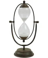 Decorative Metal & Glass Hourglass