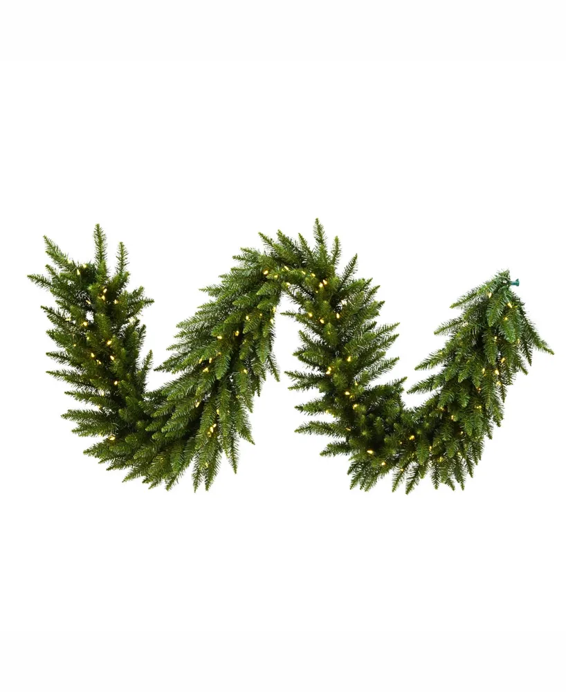 Vickerman 9' Camdon Fir Artificial Christmas Garland with 150 Warm White Led Lights