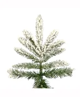 Vickerman 7.5' Flocked Utica Fir Artificial Christmas Tree Unlit