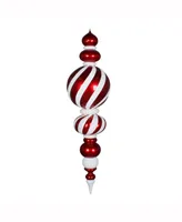 Vickerman 62" Jumbo Red/White Finial Stripe Center