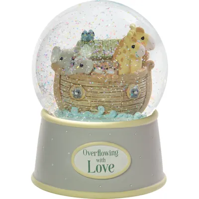 Precious Moments Overflowing With Love Noah's Ark Musical Snow Globe