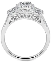Diamond Baguette Engagement Ring (3/4 ct. t.w.) in 14k White Gold