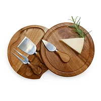 Toscana by Picnic Time Acacia Brie Cheese Cutting Board & Tools Set