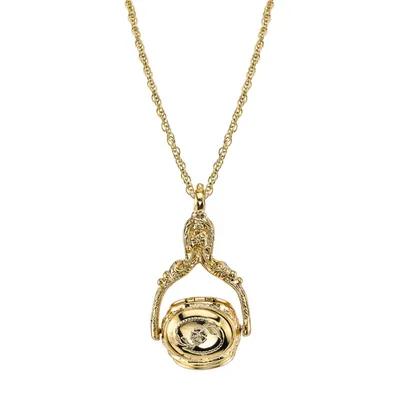 2028 Gold-Tone 3-Sided Spinner Locket Necklace 30"